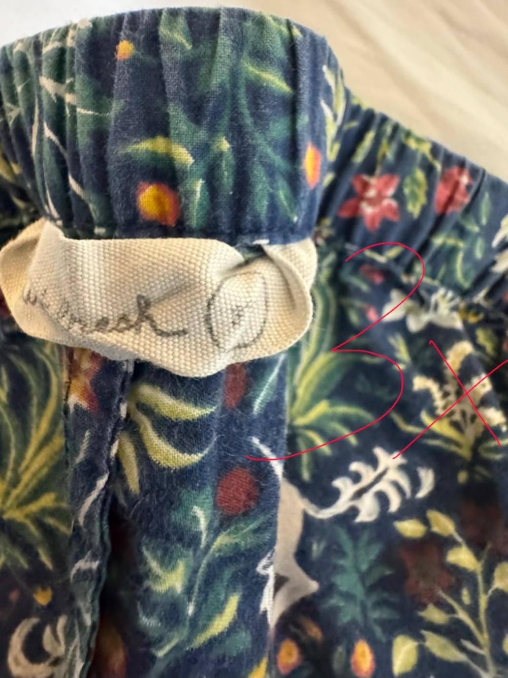 Pants only - Printfresh Unicorn’s Garden Pajama 3X Navy Floral Organic Cotton - Picture 9 of 10